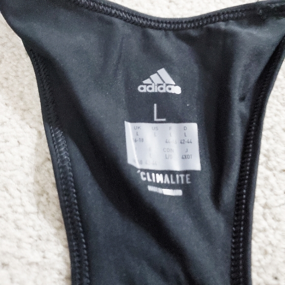 Adidas Black Racerback Tanks - Picture 2 of 2